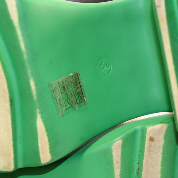 Giovana Black Platform Combat Boots with Neon Green Soles – Size 39 - Picture 6 of 6